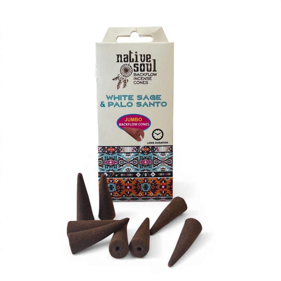 Incenso in coni back flow Anima Nativa - Palo Santo e Salvia Bianca