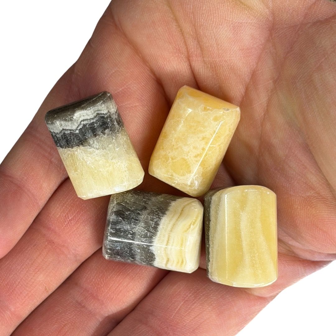 Pietre burattate Calcite Gialla Zebra 100 g
