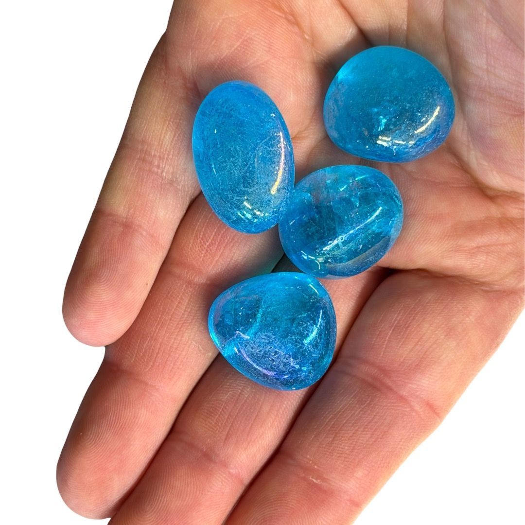 Pietre burattate Quarzo Aura Blu 100 g