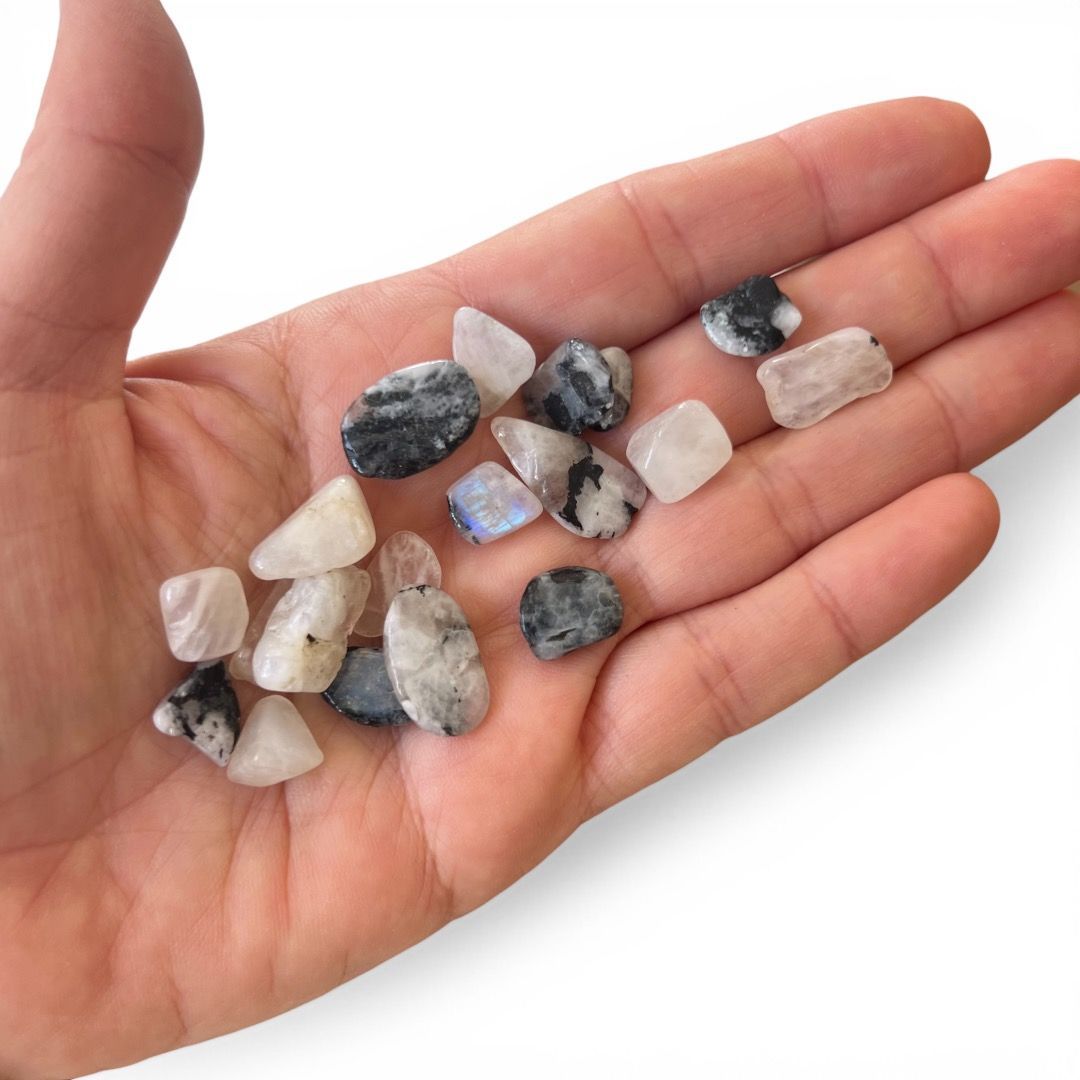 Pietre burattate Mini Pietra di Luna Bianca 100 g