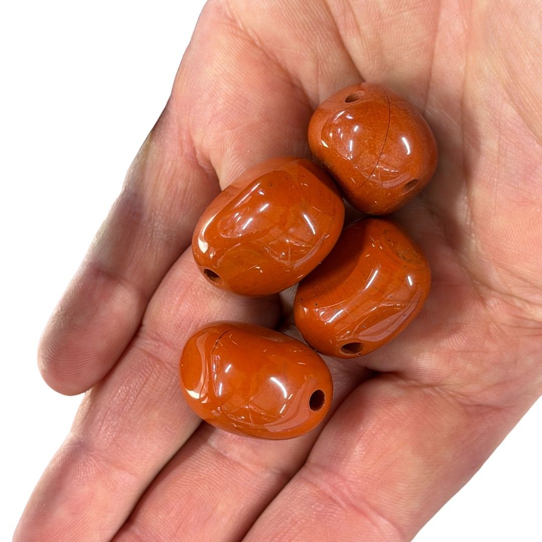 Pietra Burattata Forata Diaspro Rosso