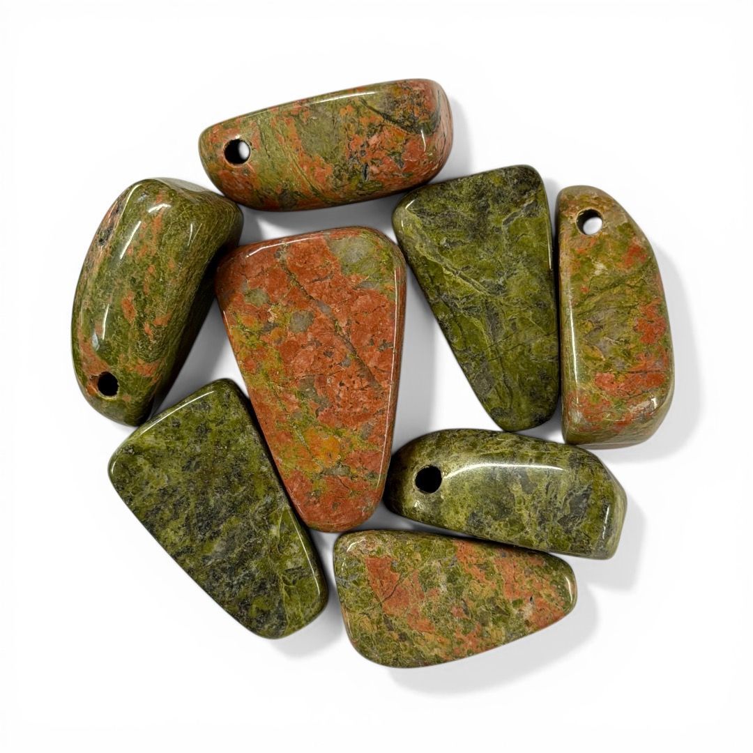 Pietra Burattata Forata Unakite