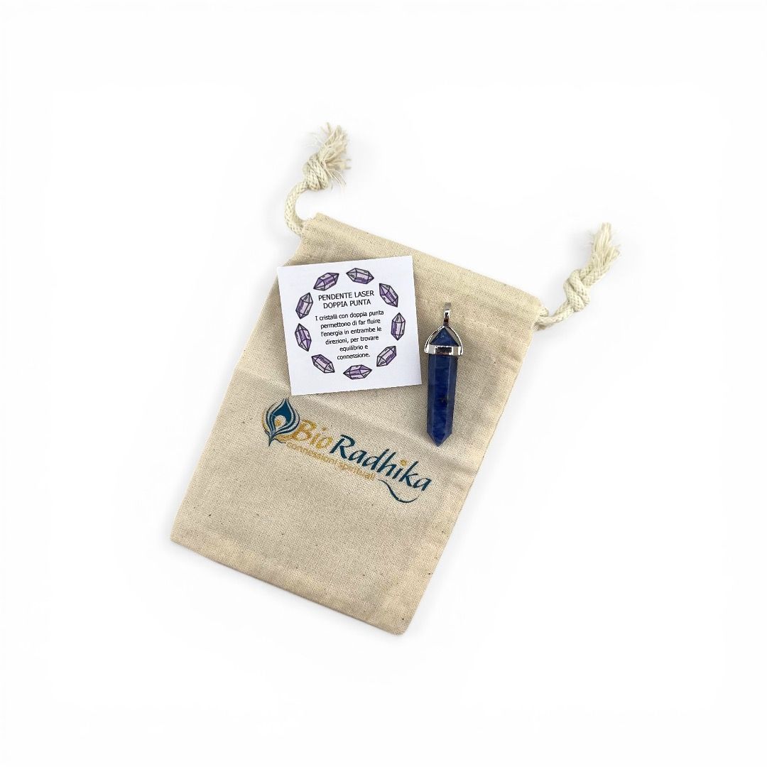 Pendente Laser Doppia Punta - Sodalite