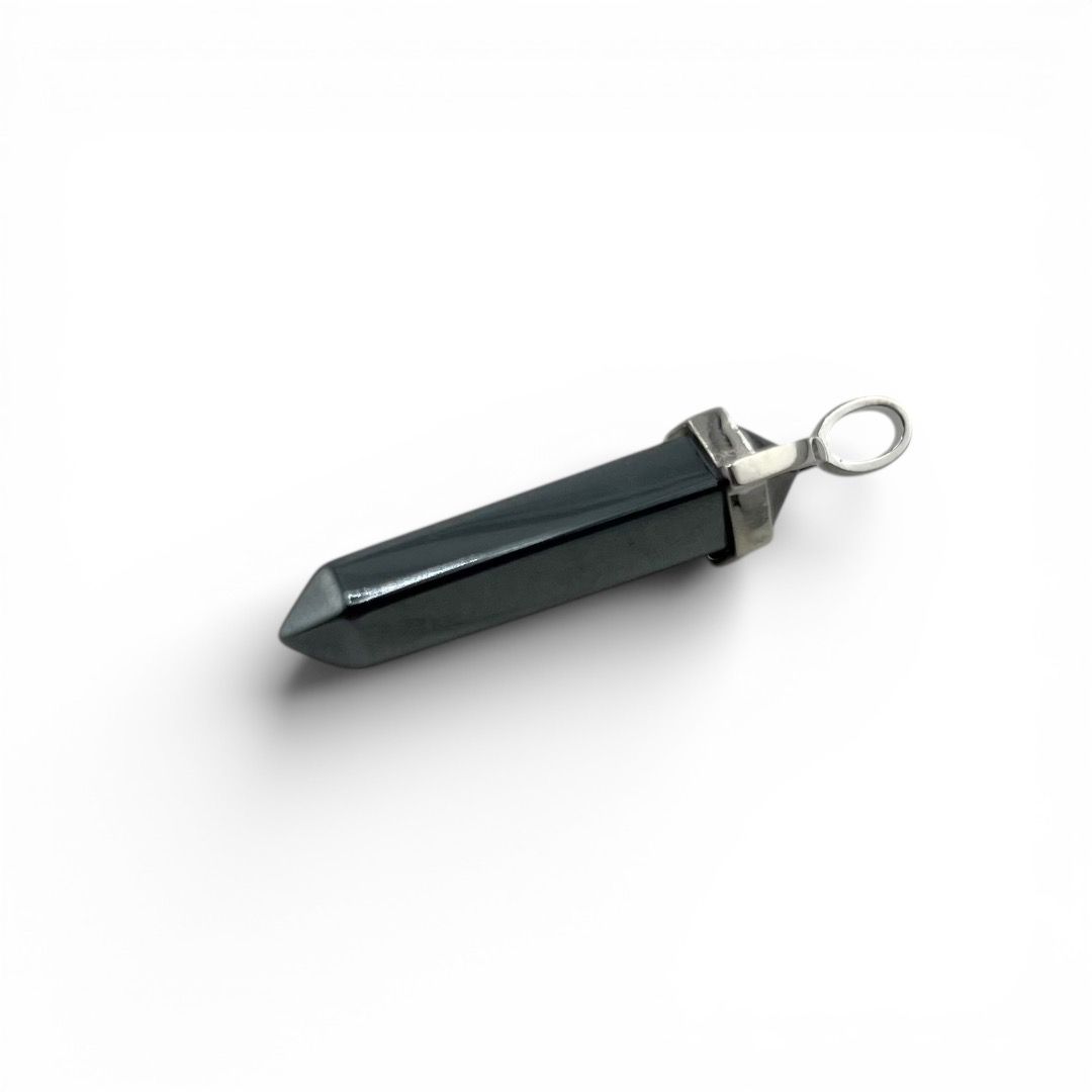 Pendente Laser Doppia Punta - Ematite