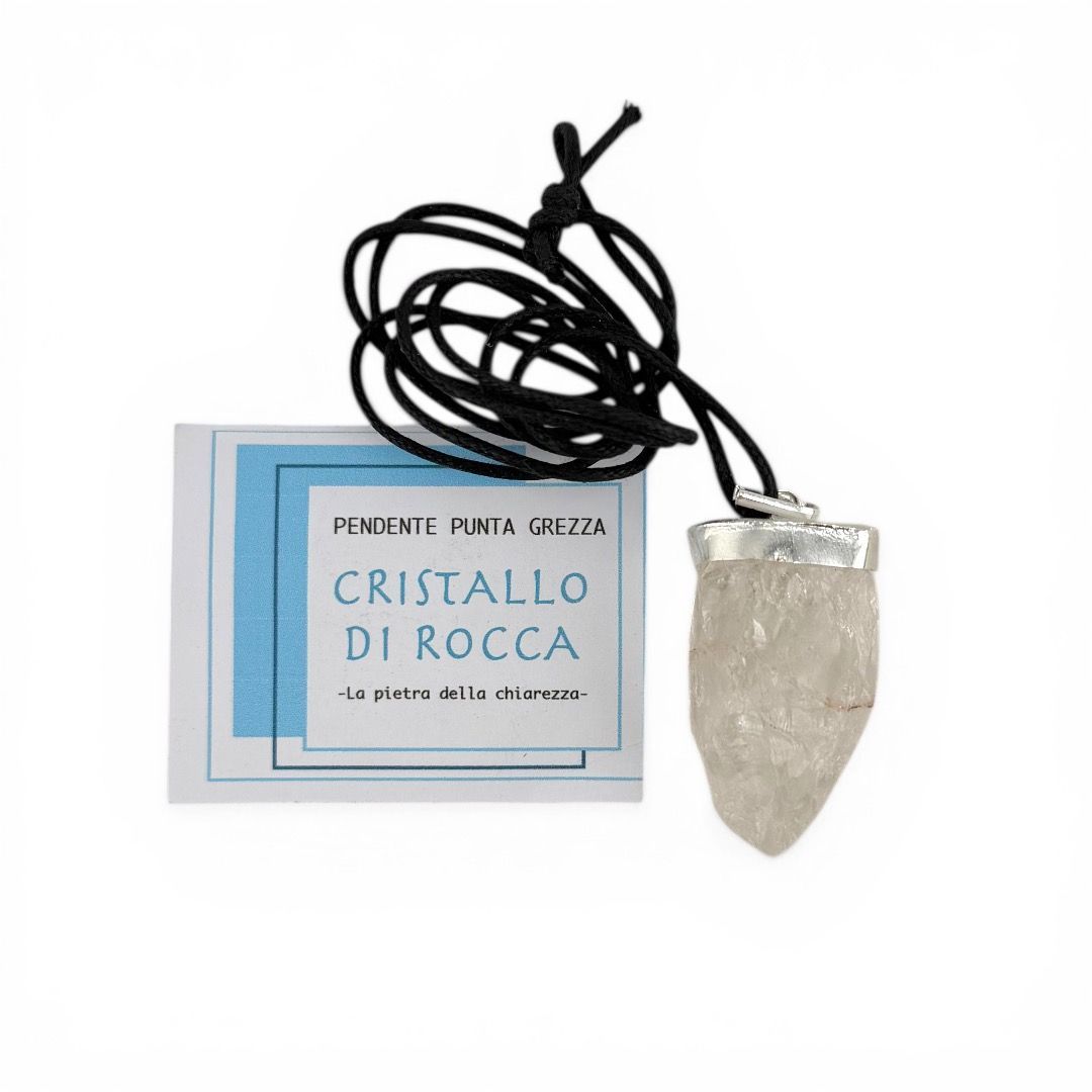 Pendente Punta Grezza Cristallo di Rocca
