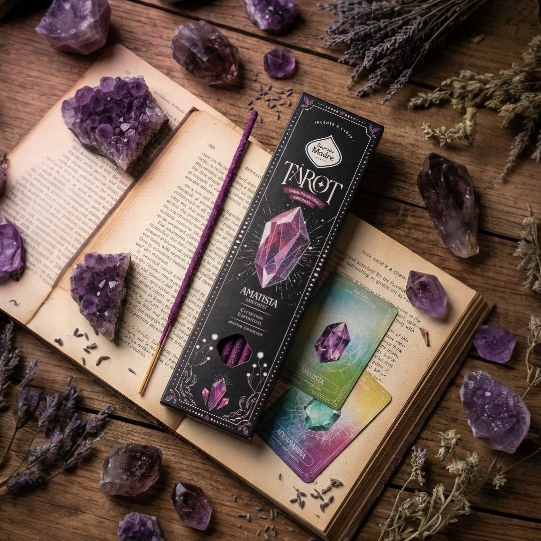Incenso stick Tarot Gemas Sagrada Madre - Ametista (Violetta e Lavanda)