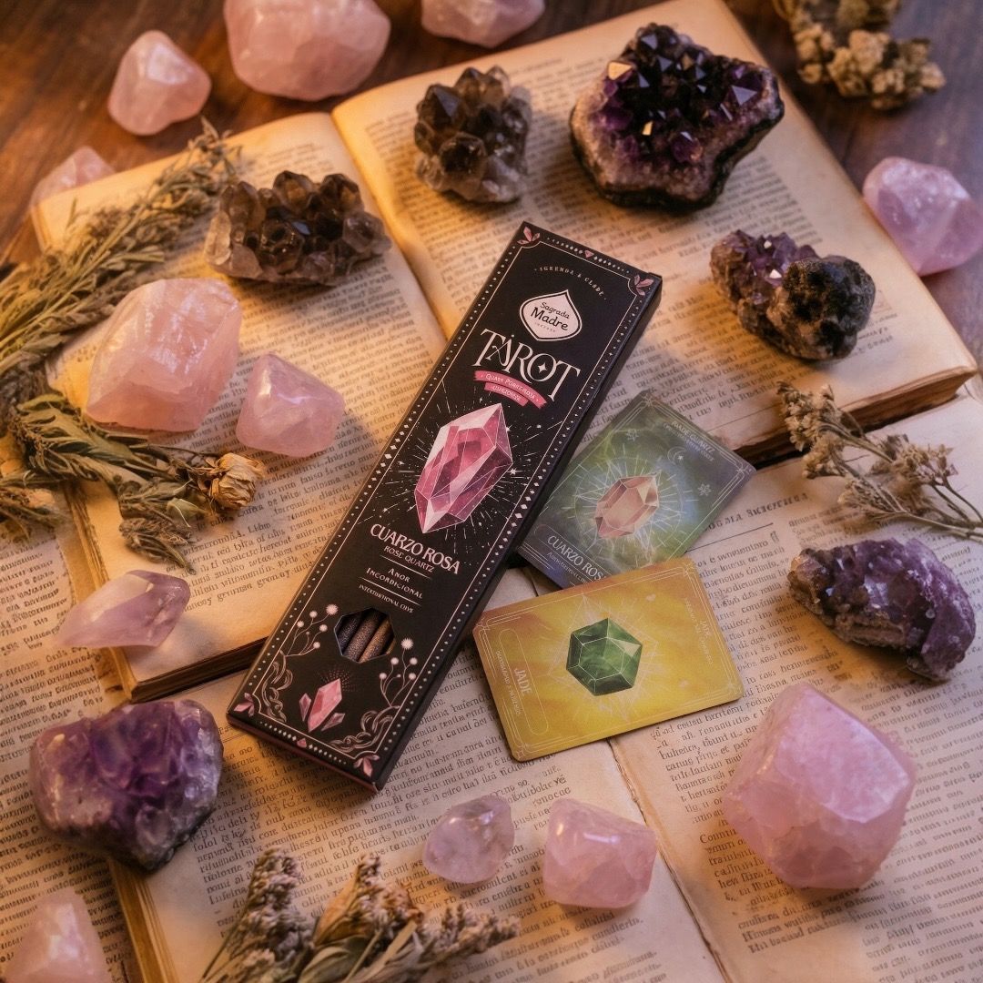 Incenso stick Tarot Gemas Sagrada Madre - Quarzo Rosa (Rosa Silvestre)
