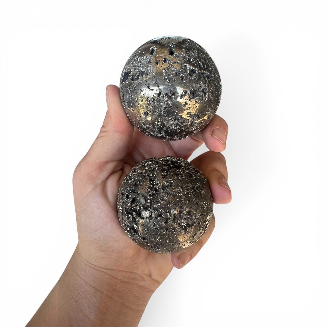 Sfera di Pirite con Geodine