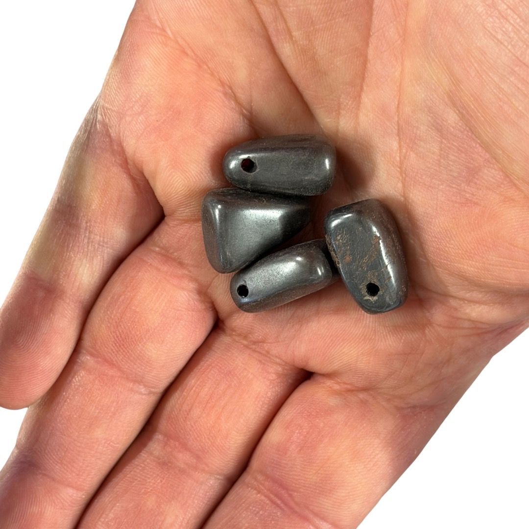 Pietra Burattata Forata Ematite