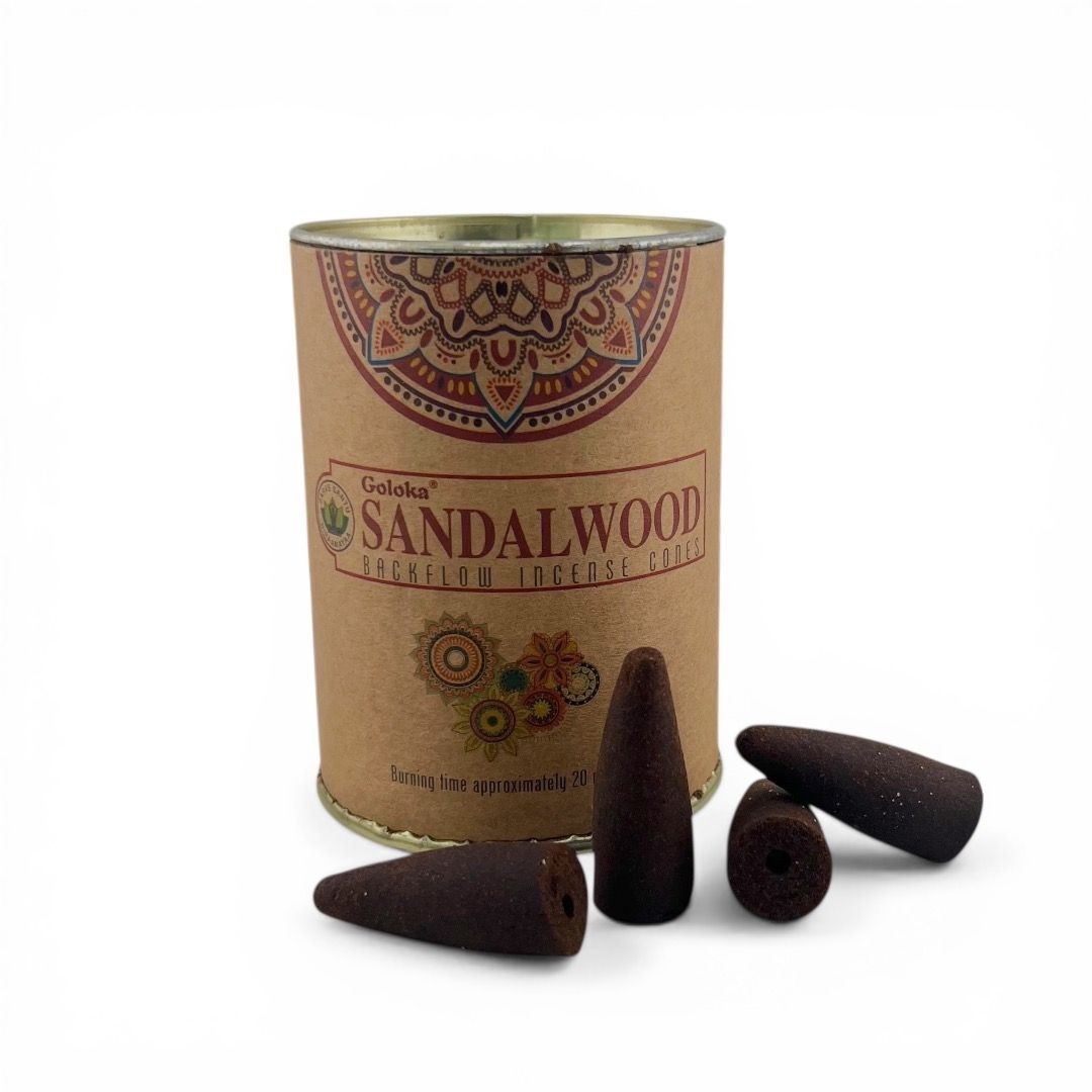 Incenso in coni back flow Goloka - Sandalo