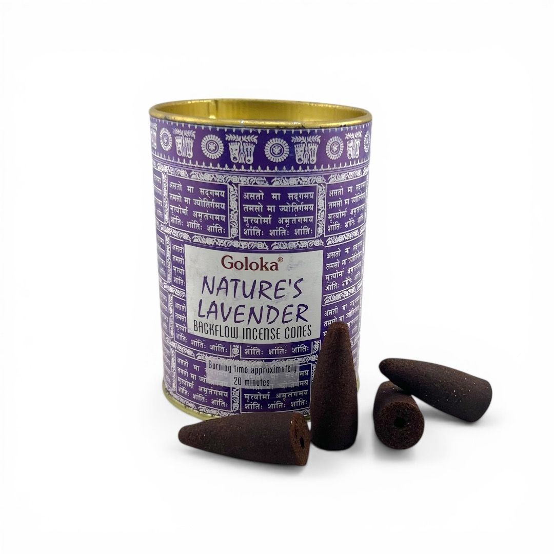 Incenso in coni back flow Goloka - Lavanda