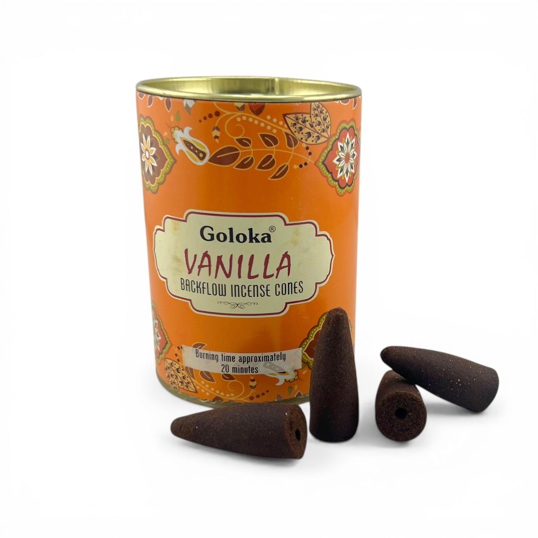 Incenso in coni back flow Goloka - Vaniglia