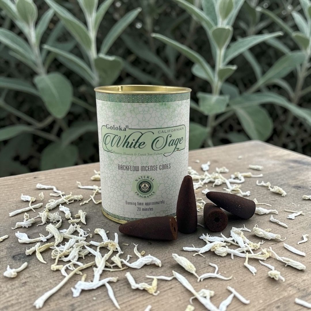 Incenso in coni back flow Goloka - Salvia Bianca