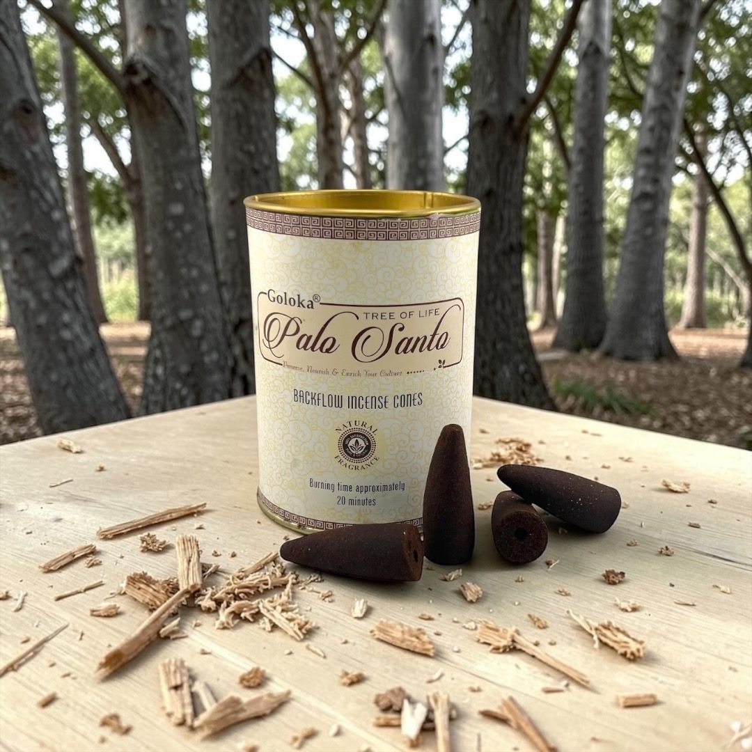 Incenso in coni back flow Goloka - Palo Santo