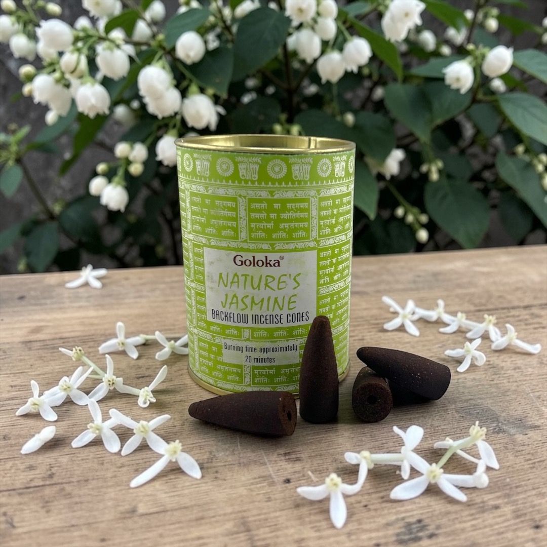 Incenso in coni back flow Goloka - Gelsomino