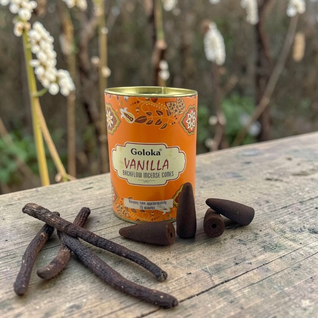 Incenso in coni back flow Goloka - Vaniglia