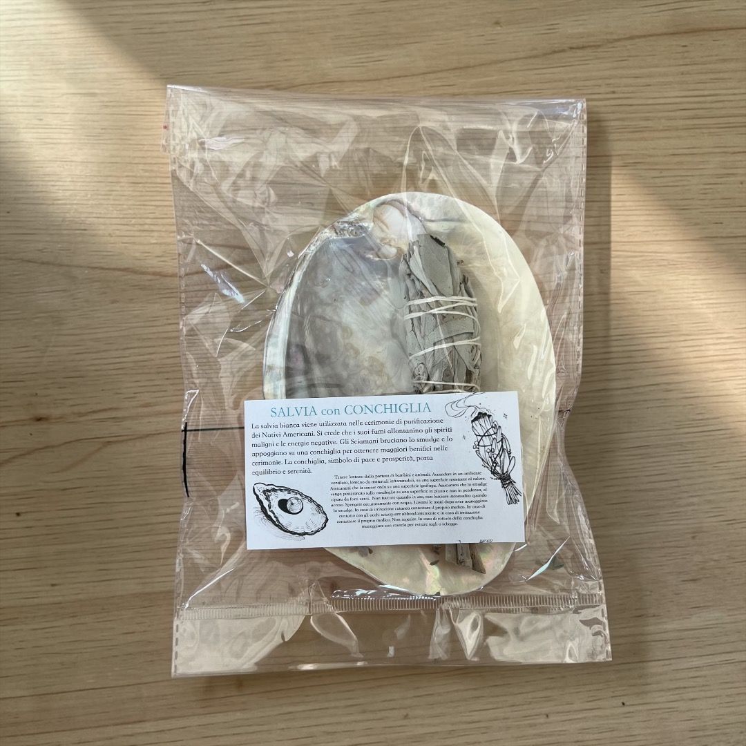 Smudge di Salvia Bianca con Conchiglia Madreperla