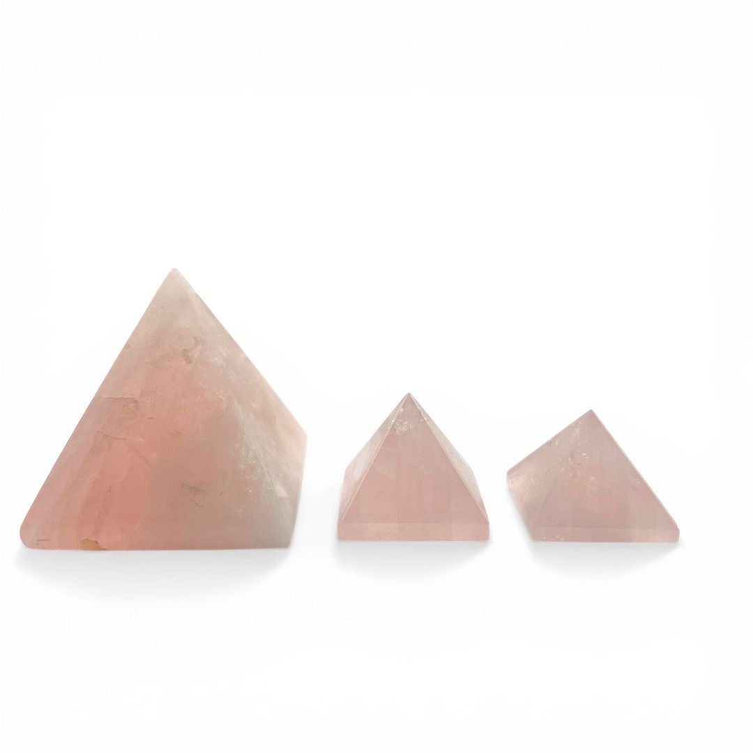 Piramide in Quarzo Rosa
