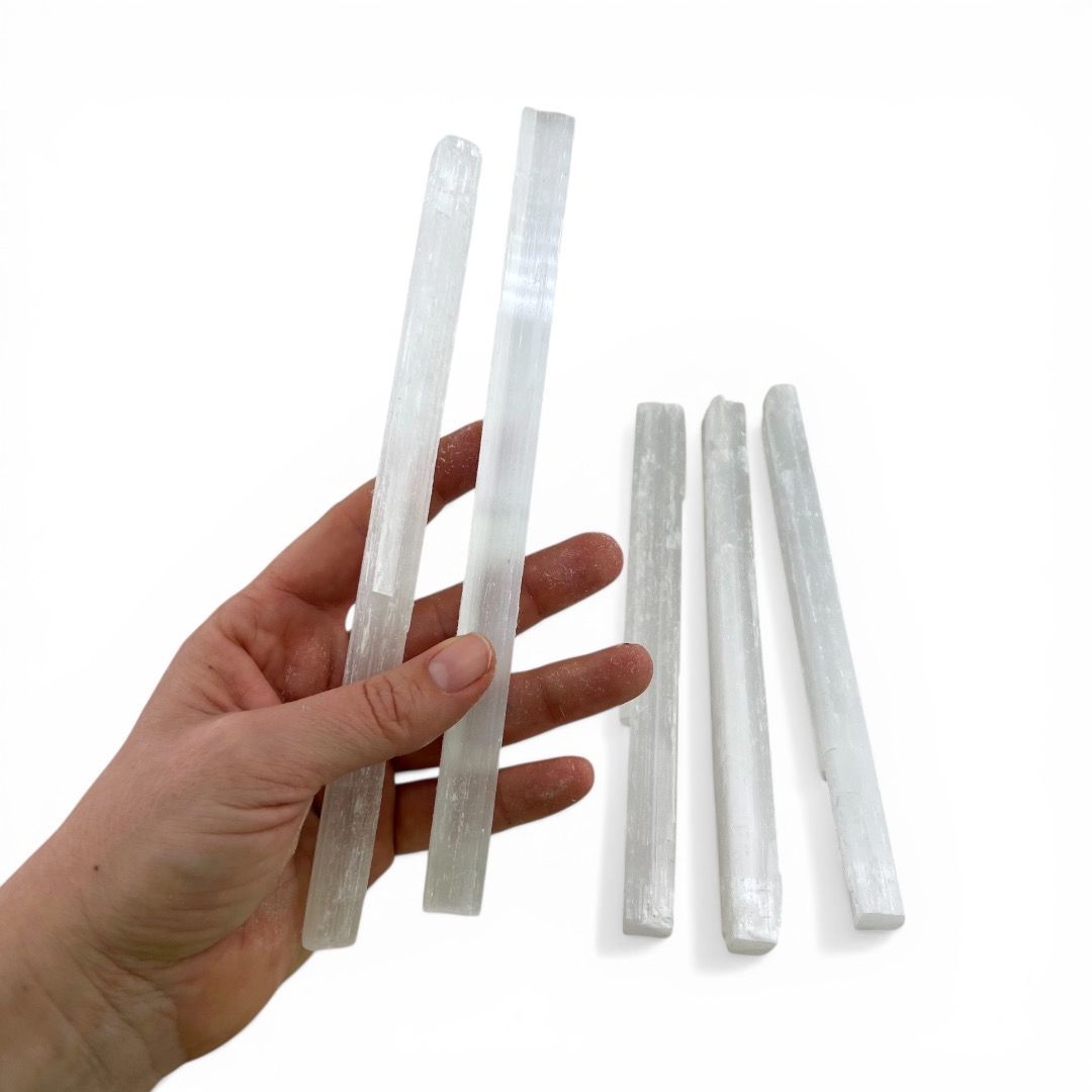 Bastoncini Semilevigati in Selenite da 20 cm