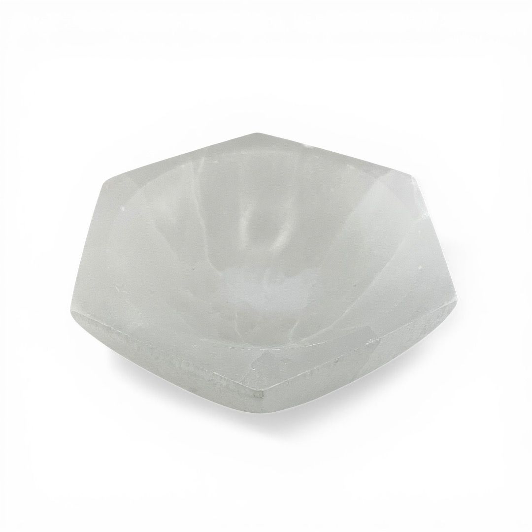 Portagioie Esagonale Grande in Selenite