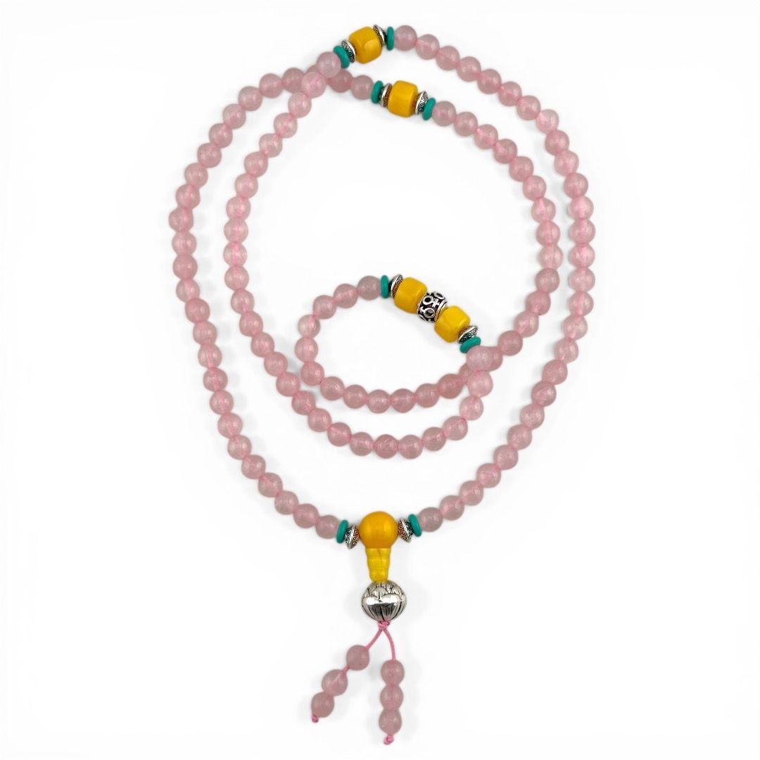 Mala in Pietre Semipreziose - Quarzo Rosa