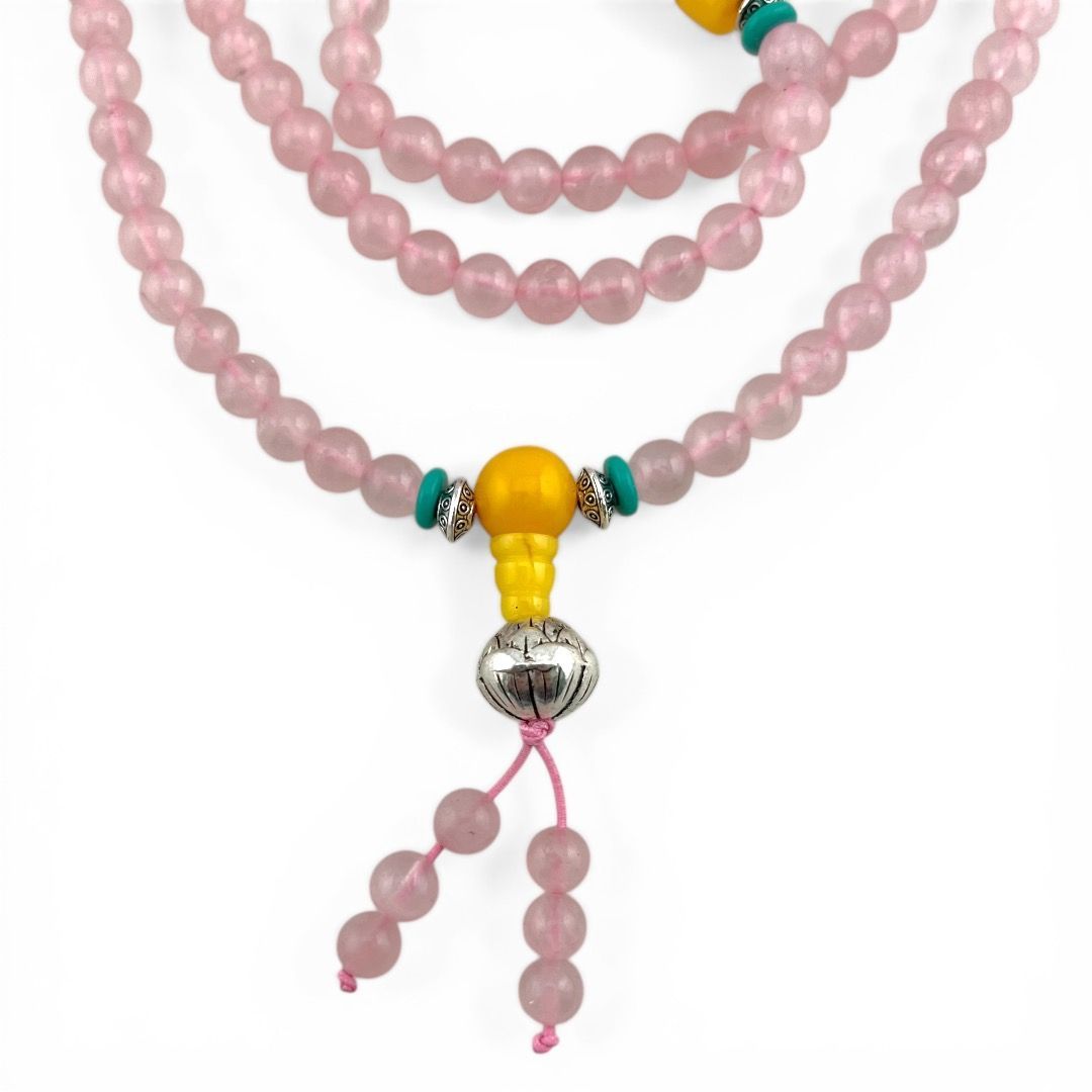 Mala in Pietre Semipreziose - Quarzo Rosa