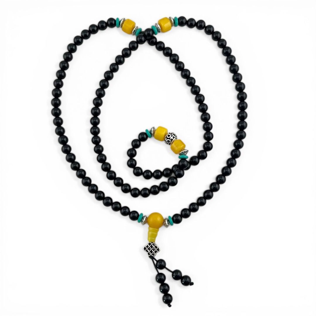 Mala in Pietre Semipreziose - Ossidiana Nera