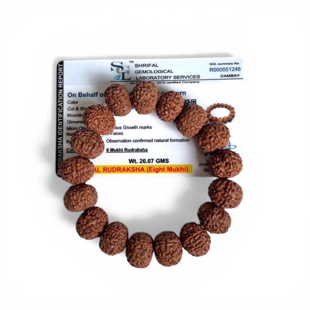 Bracciale Rudraksha 8 Facce