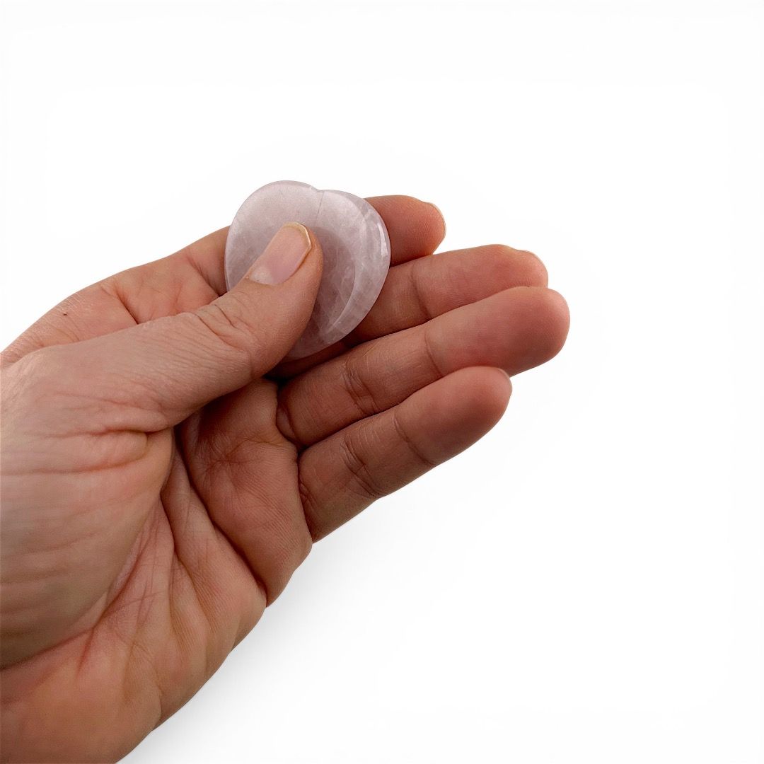 Worry Stone Cuore Quarzo Rosa