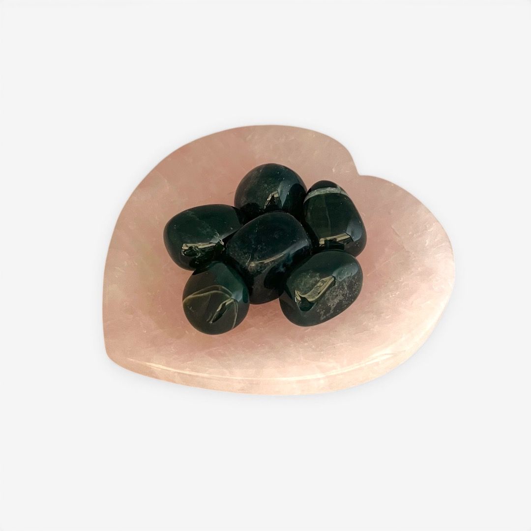 Portagioie Cuore in Quarzo Rosa