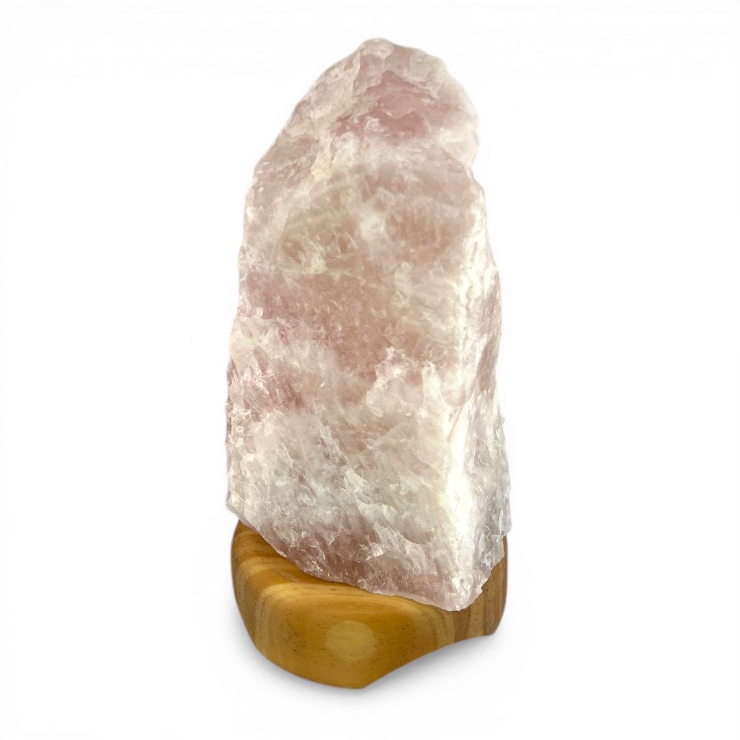 Lampada in Quarzo Rosa Grezzo