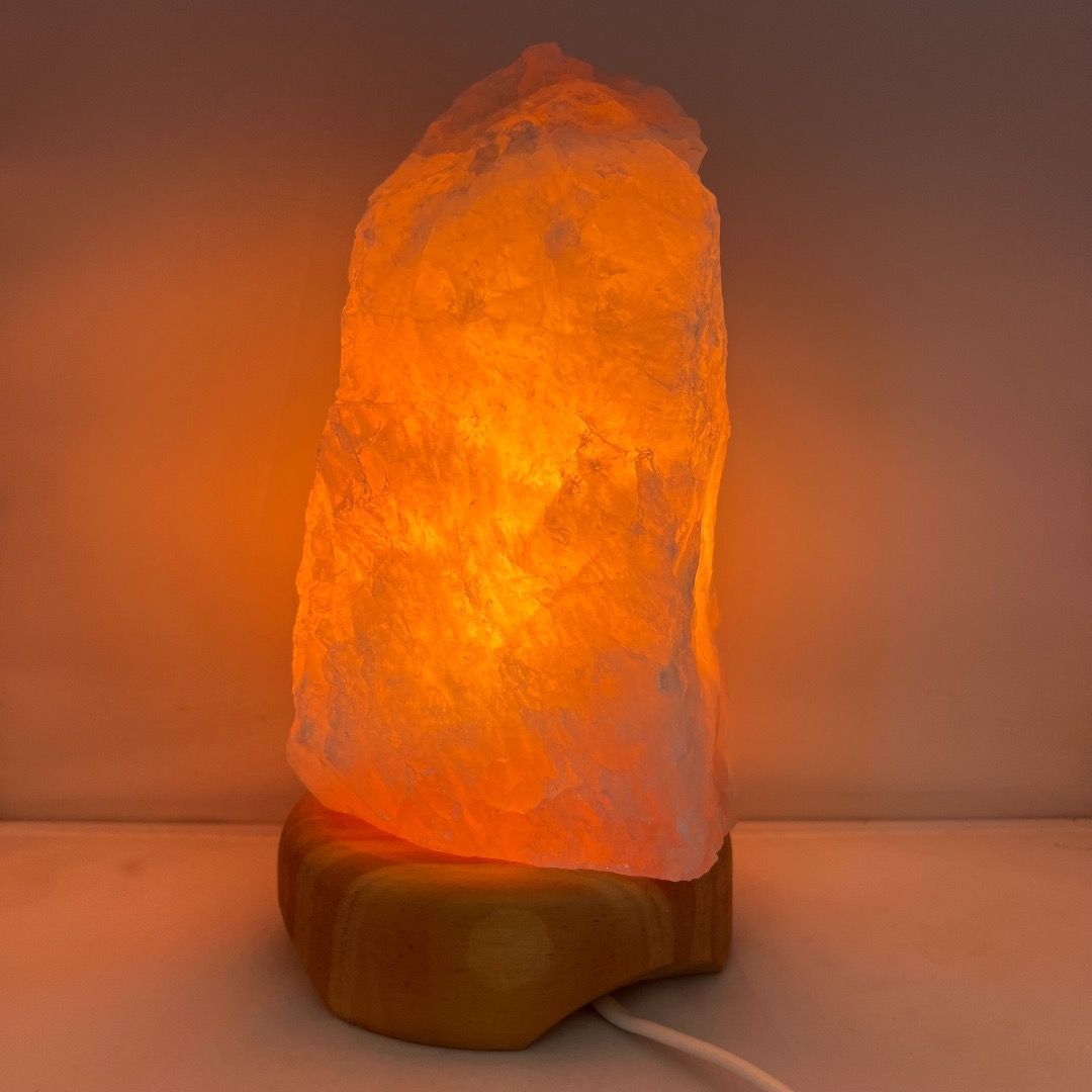 Lampada in Quarzo Rosa Grezzo