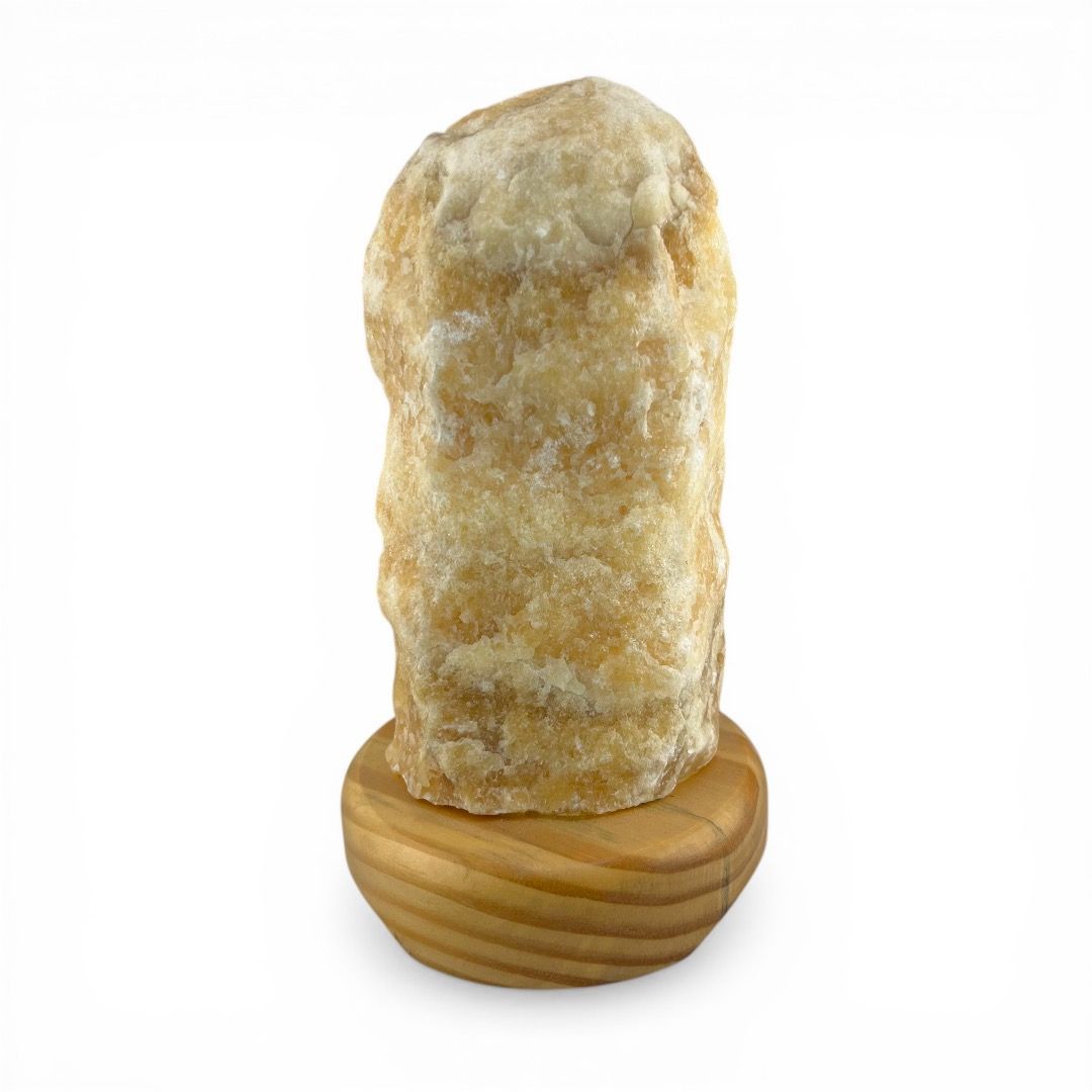 Lampada in Aragonite grezza