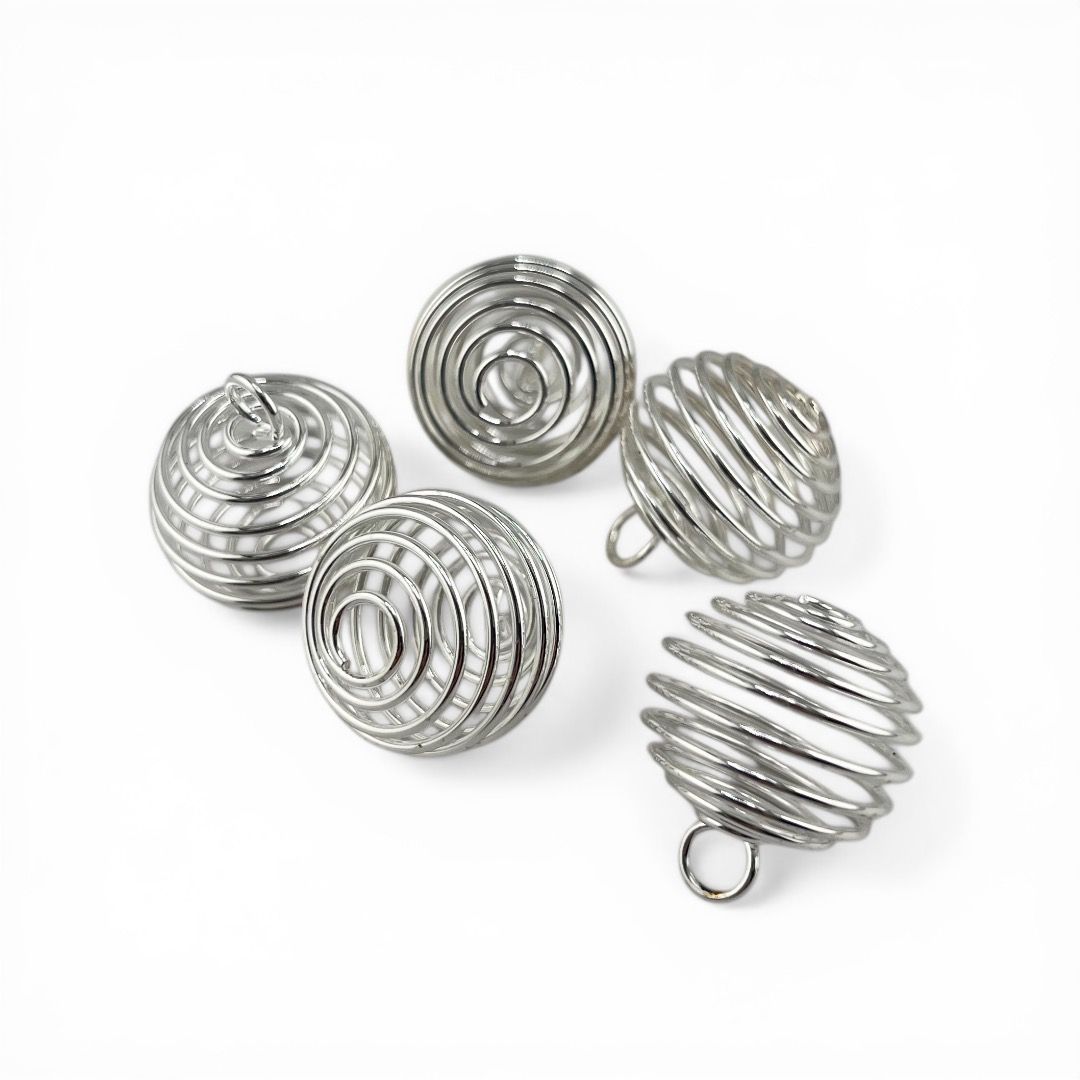 Set 5 Spirali Argentate per pietre