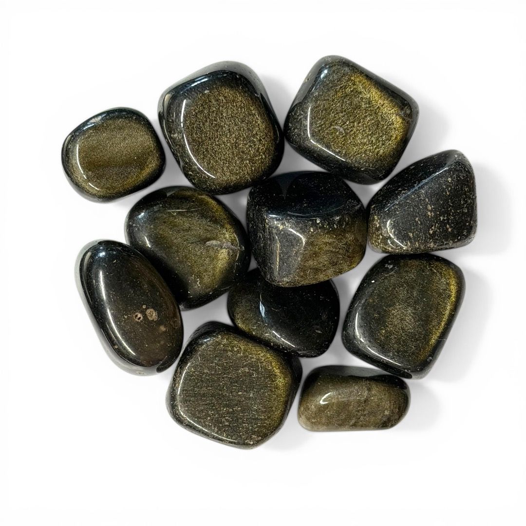 Pietre burattate Ossidiana Iride Dorata 100 g