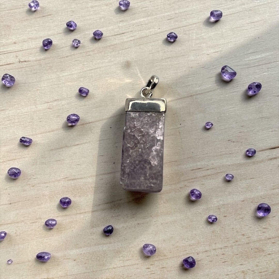 Pendente Lepidolite in Argento