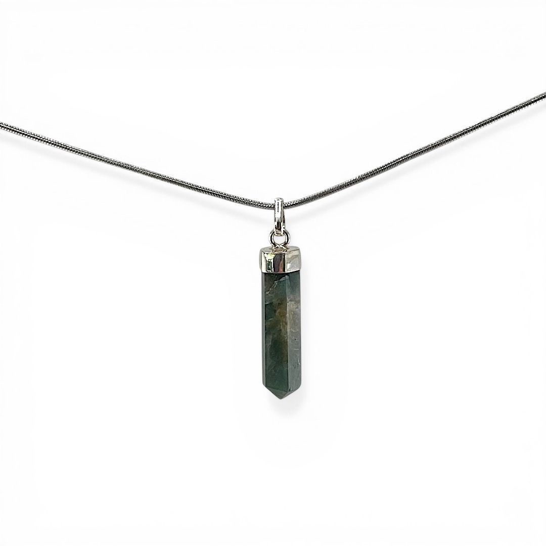 Pendente Apatite Blu in Argento