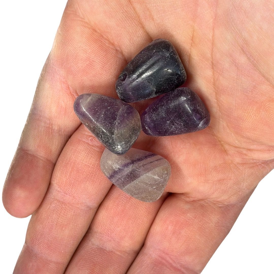 Pietra Burattata Forata Fluorite Lavanda