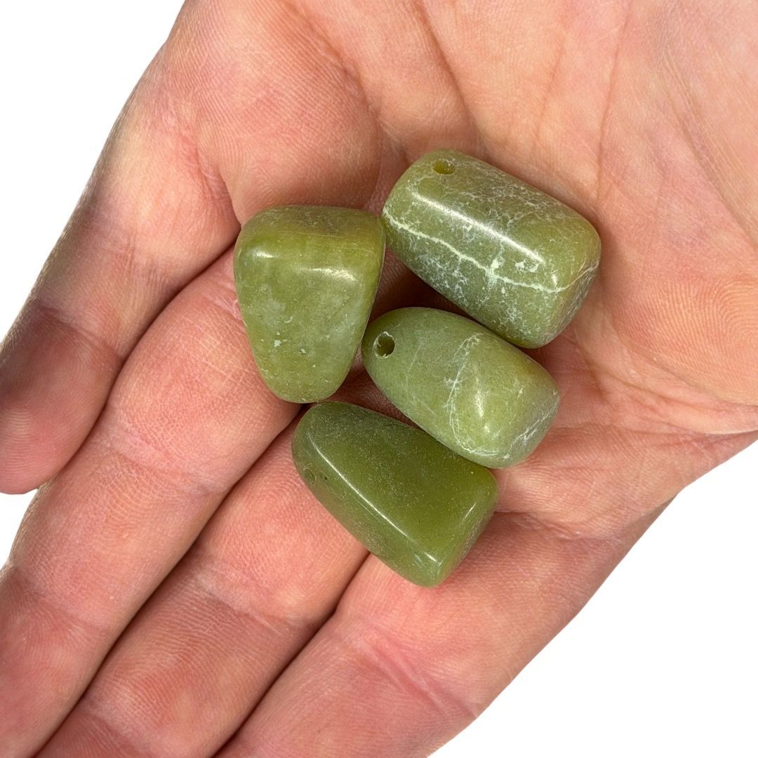 Pietra Burattata Forata Giada Verde QB