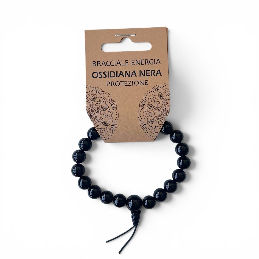 Bracciale Energia Ossidiana Nera