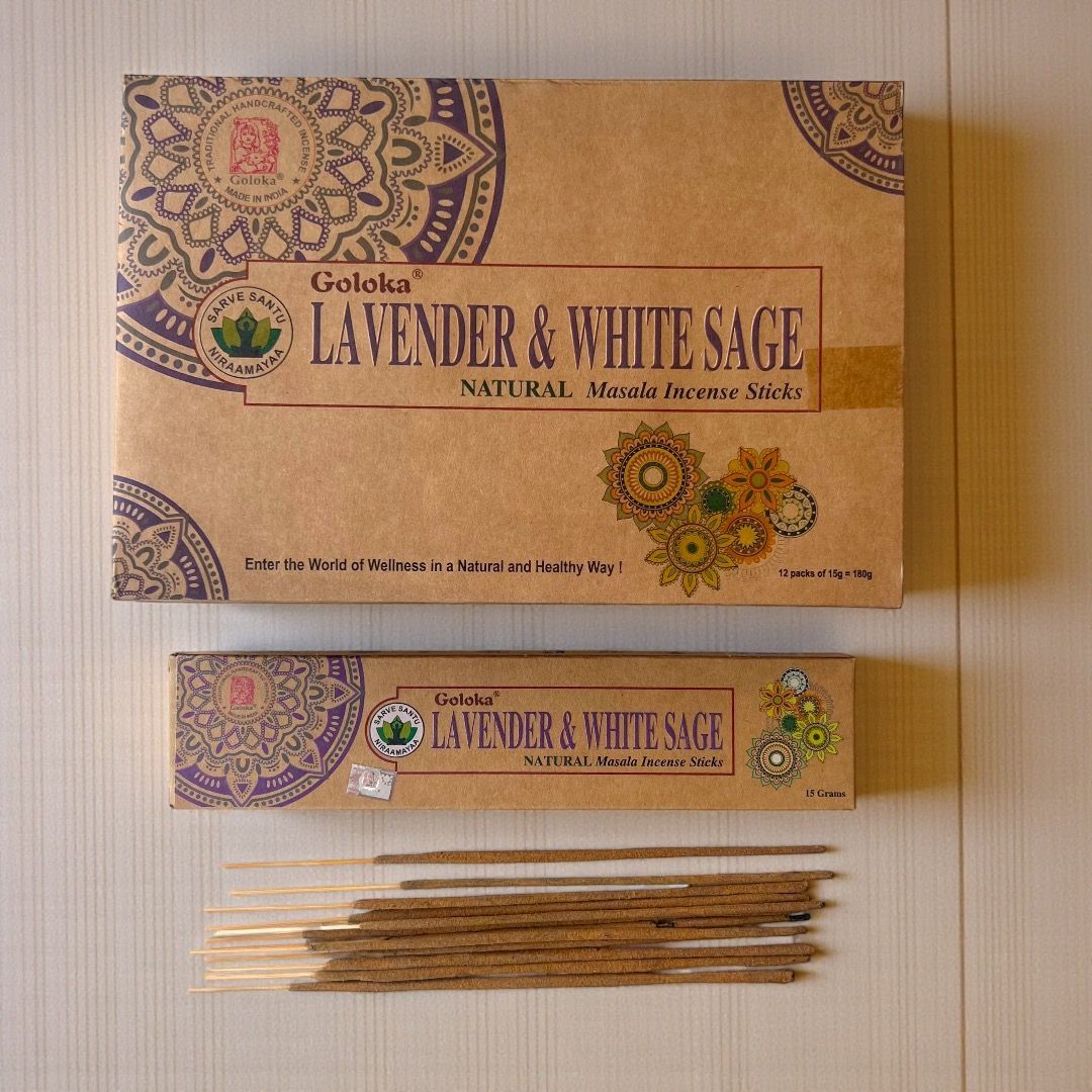 Incenso stick Organico Goloka - Lavanda e Salvia Bianca