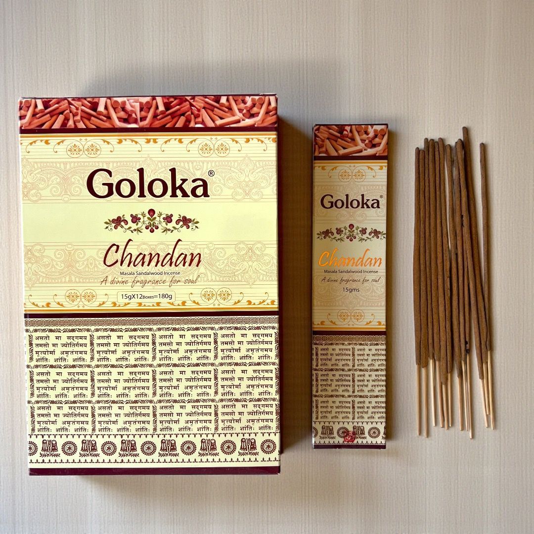 Incenso stick Premium Goloka - Chandan (Sandalo)