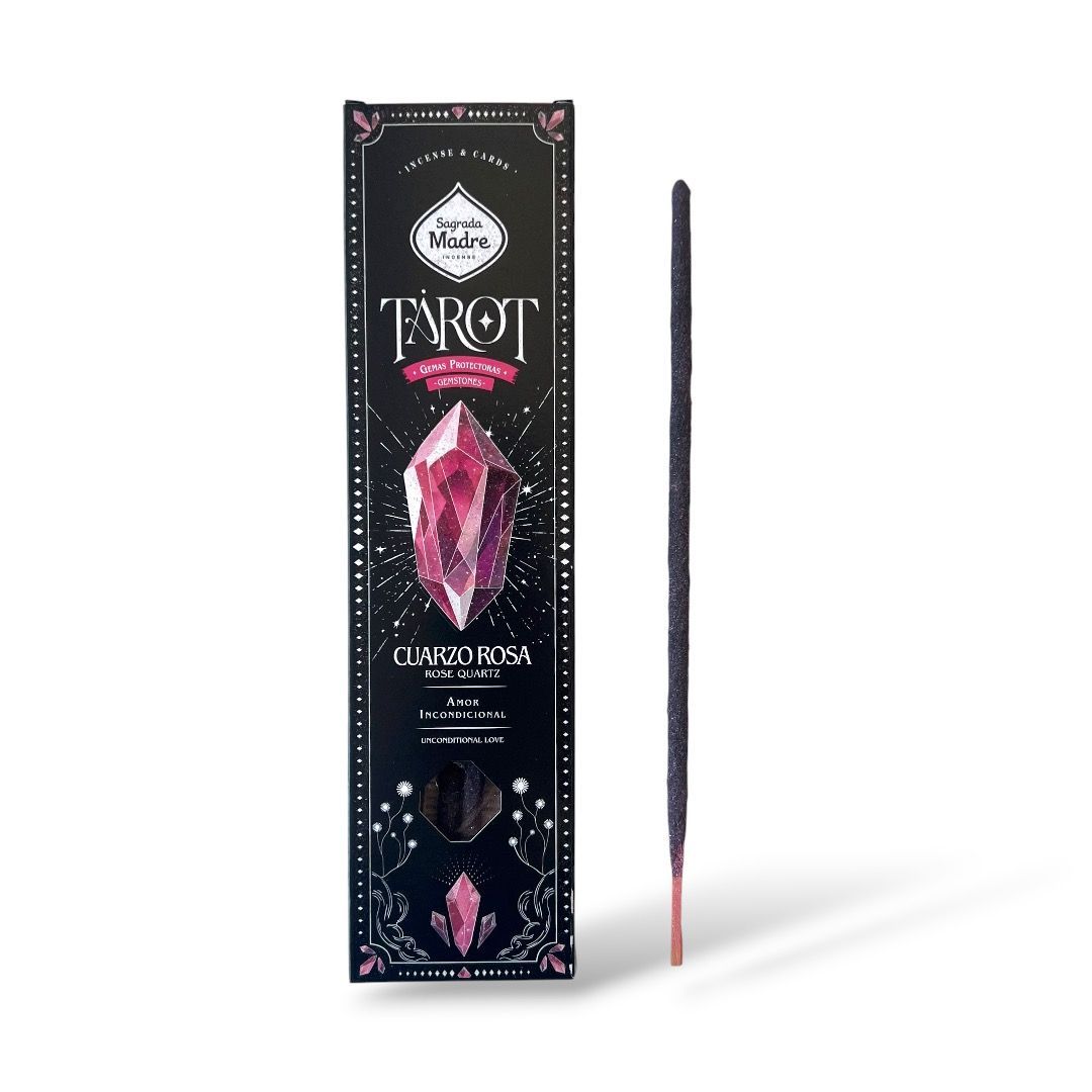 Incenso stick Tarot Gemas Sagrada Madre - Quarzo Rosa (Rosa Silvestre)