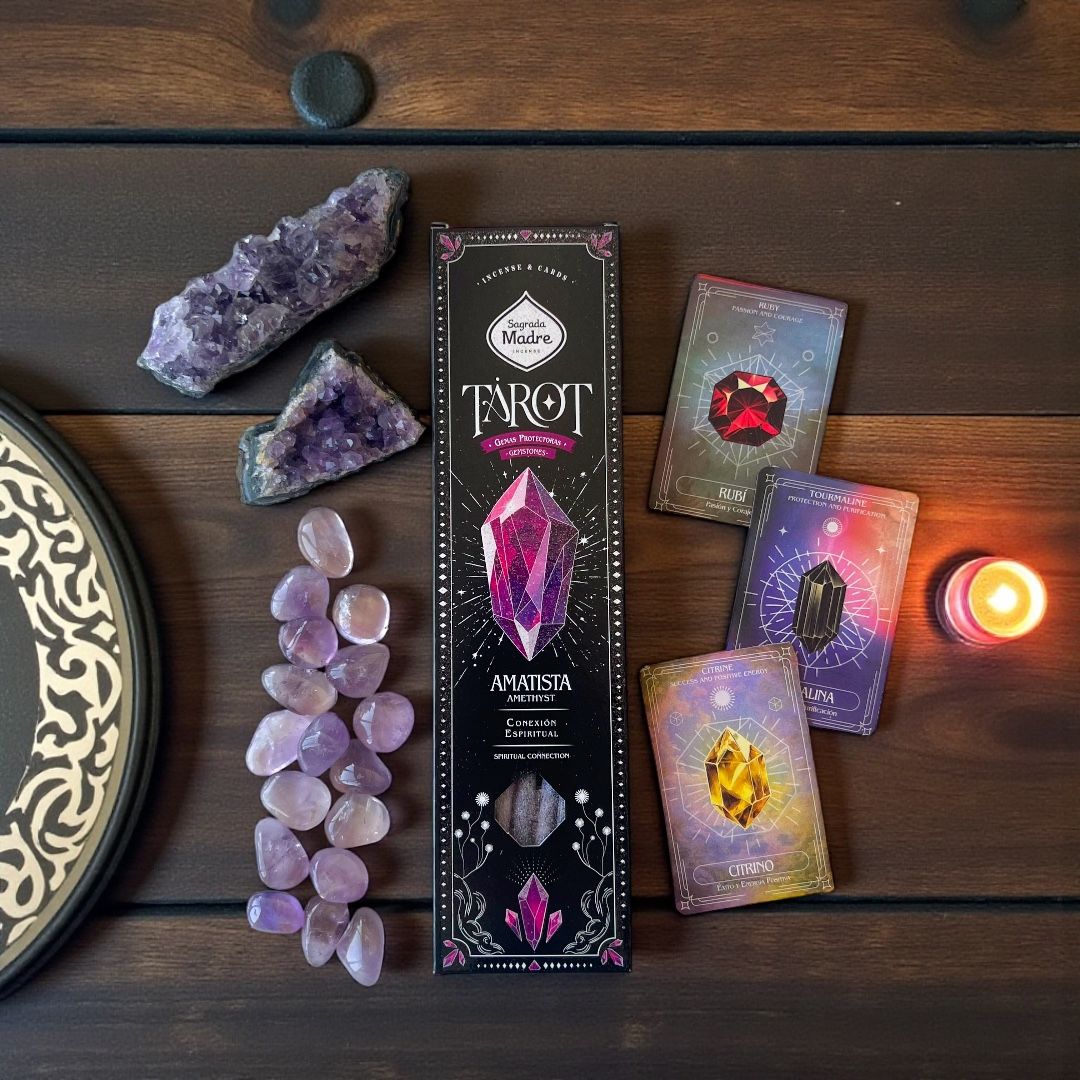 Incenso stick Tarot Gemas Sagrada Madre - Ametista (Violetta e Lavanda)
