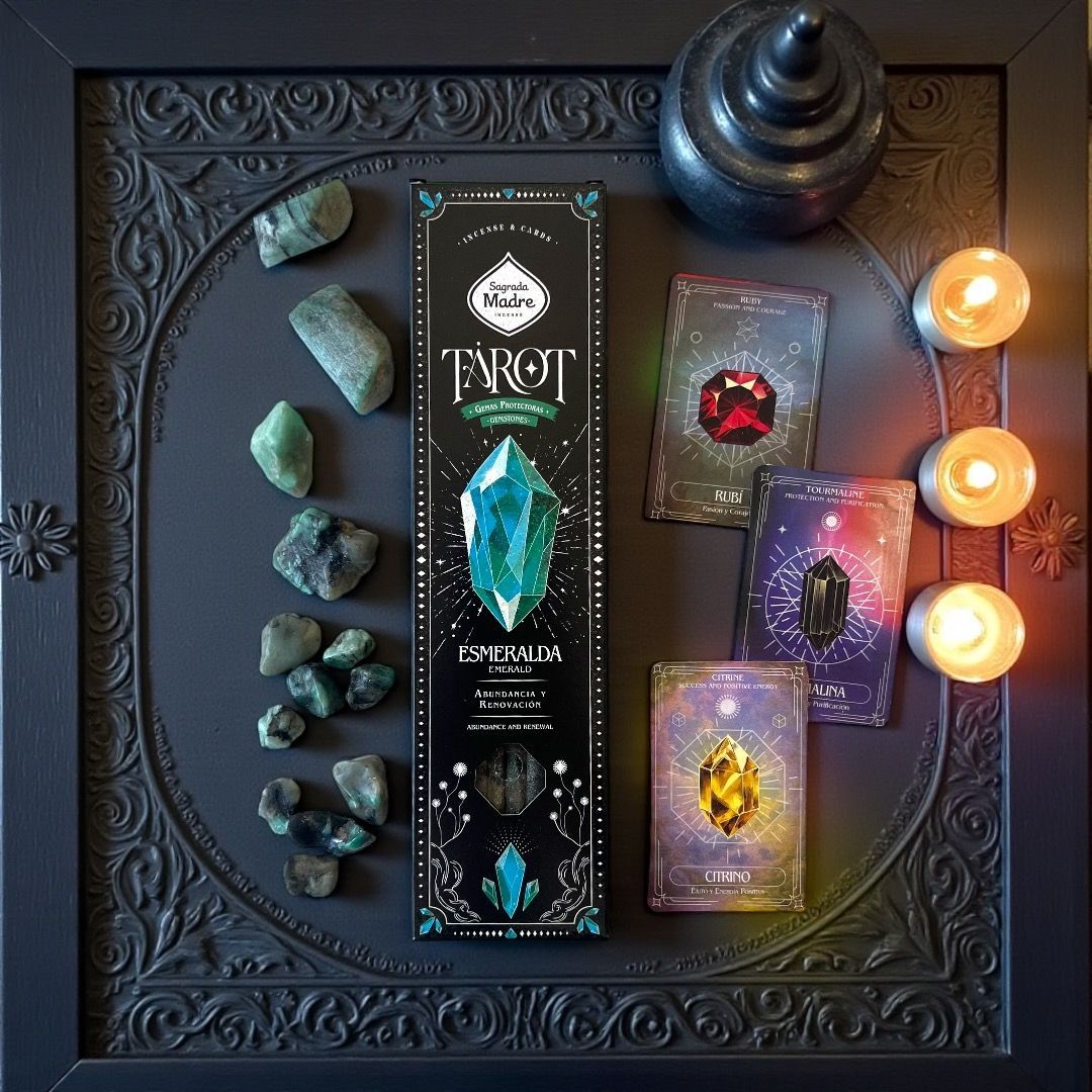 Incenso stick Tarot Gemas Sagrada Madre - Smeraldo (Limone e Lavanda)