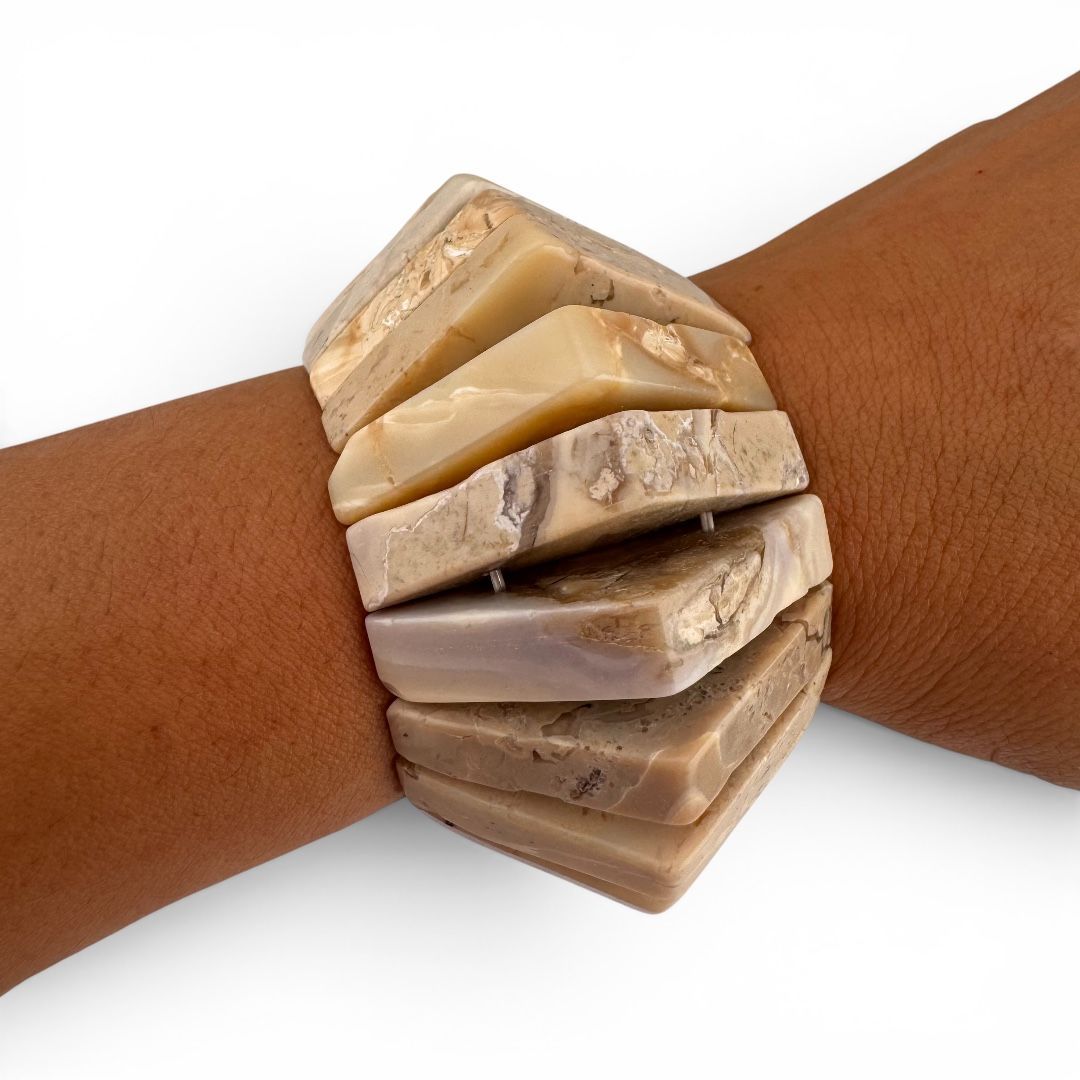 Bracciale Geometrico Opale Latteo