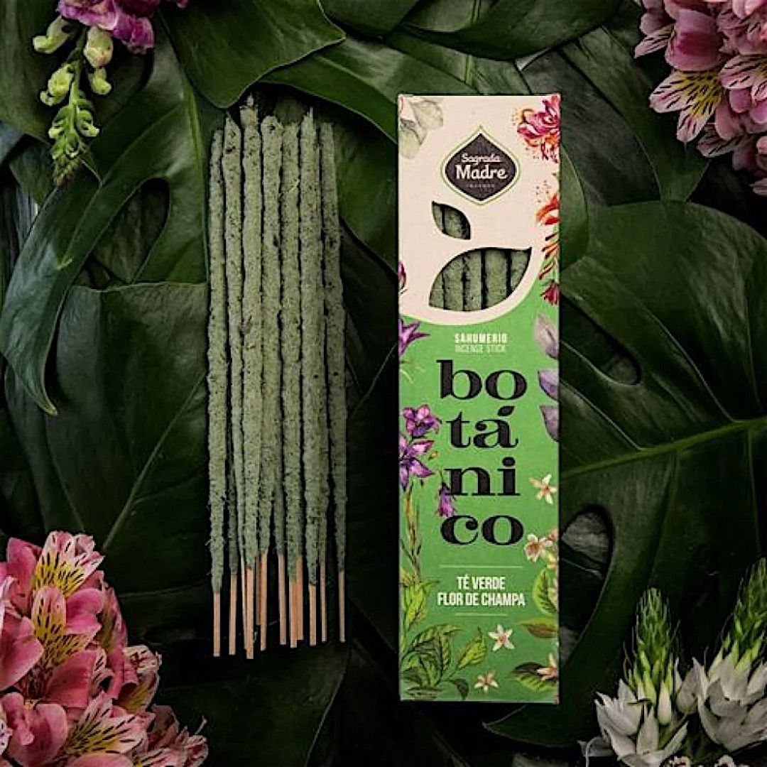 Incenso Stick Botanico Sagrada Madre - Tè Verde e Champa
