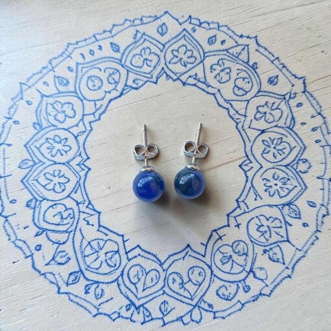 Orecchini Gemma Sfera Sodalite