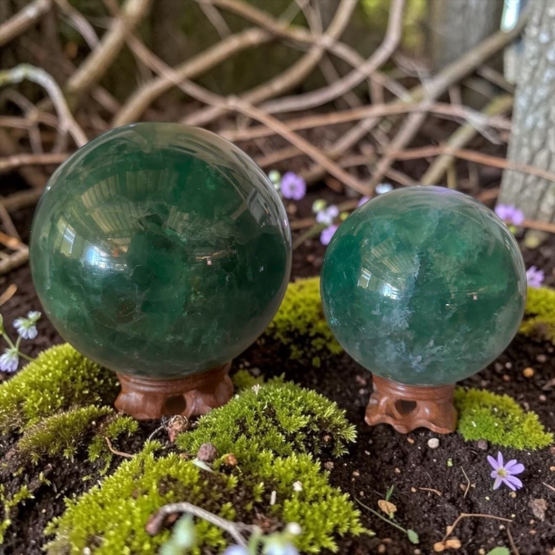 Sfera Maxi di Fluorite Verde