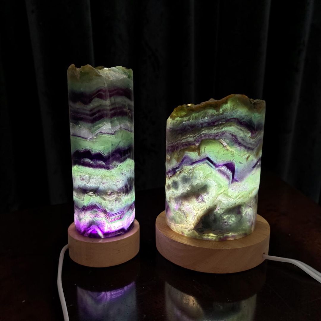 Lampada Cilindro Fluorite Arcobaleno su Base Led